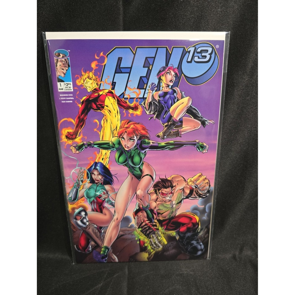 Gen 13 #1 Charge Variant Cover Image Comics 1995 J. Scott Campbell Art